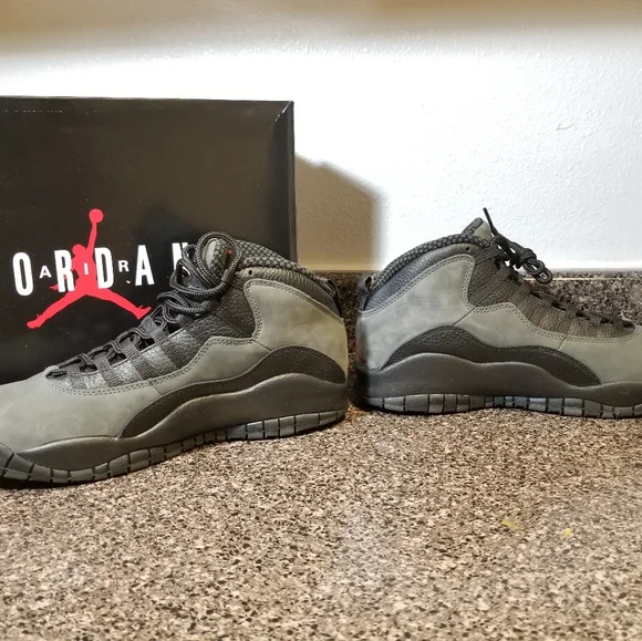 Nike Air Jordan 10 Retro Dark Shadow Grey/Black Mens size 12 310805-002 Sneakers - Picture 2 of 7